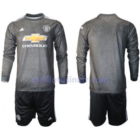 Maillot de Foot Manchester United Extérieur 2020-21 Manches Longues - Enfant